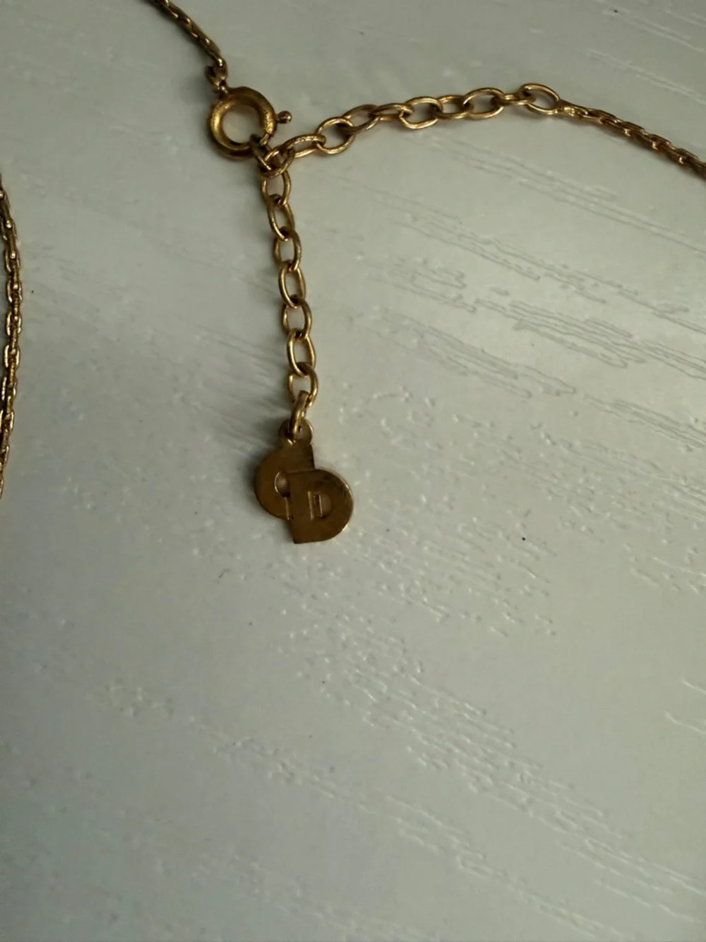 Christian Dior Gold Tone Pendant Necklace - Vintage - Picture 2 of 5